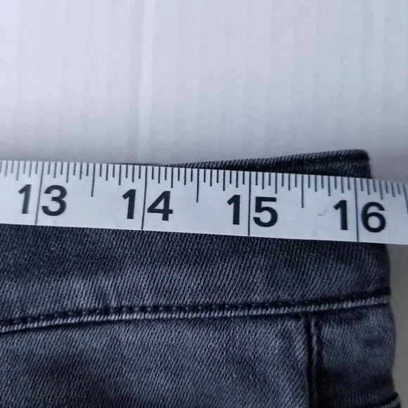 J Jill Womens Denim 5 Pocket Leggings Jeggings Vintage Black Wash Grunge Moto 10 - Picture 8 of 12